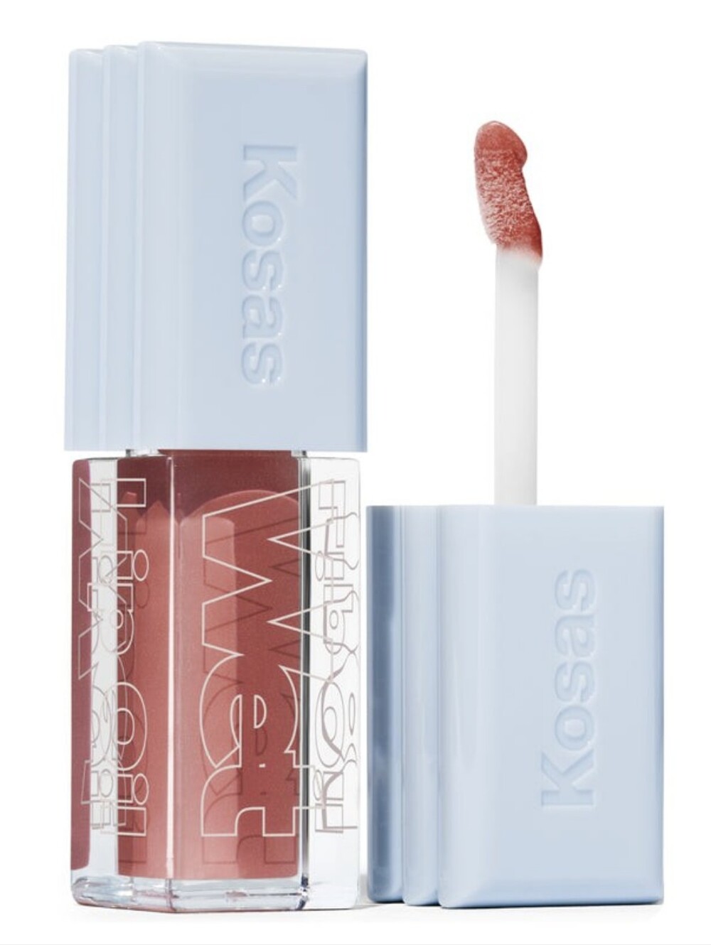 Kosas Wet Lip Oil Peptide Treatment Gloss (Shade: Unbuttoned, Soft Warm Blush)